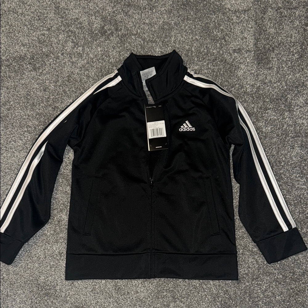 Adidas Kids Black Jacket - Boys 5t